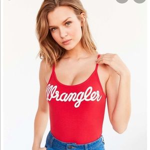 Wrangler bodysuit in red